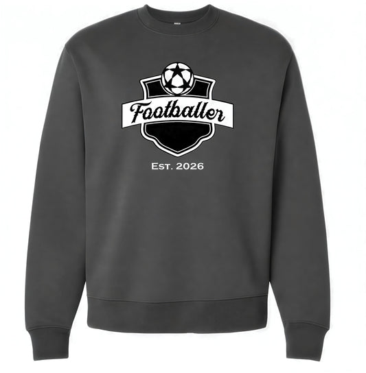 Footballer Crewneck - BELLA + CANVAS Unisex 10 oz. Heavyweight Crewneck Sweatshirt